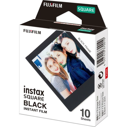 Fujifilm Instax Paper Square Black Frame 10 Sheet